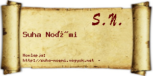 Suha Noémi névjegykártya