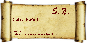 Suha Noémi névjegykártya